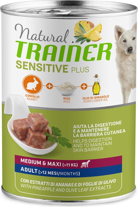 Natural Trainer Hundefutter Sensitive Plus Medium & Maxi Adult Kaninchen (Adult, 1 Stk., 400 g)