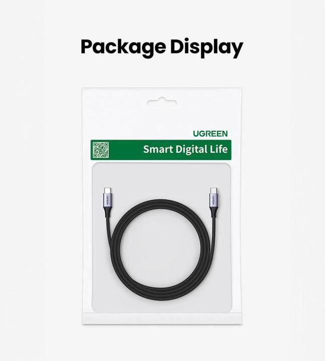 Actual product image Ugreen USB Type C - USB Type C (1 m, USB 2.0)