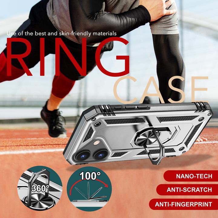 Immagine prodotto Nalia Coperchio ad anello antiurto in stile militare (Apple iPhone 16)