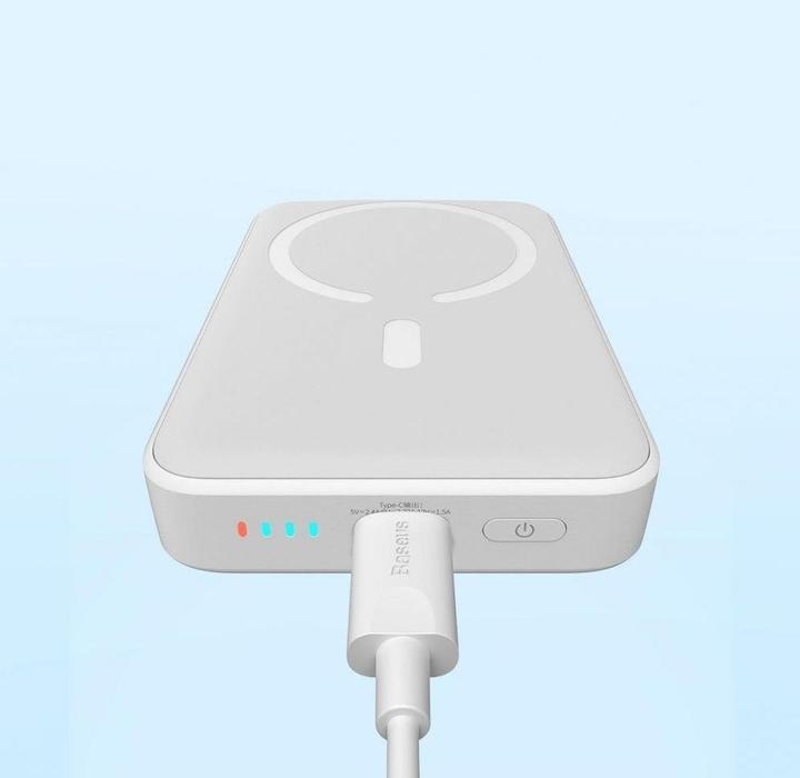 Actual product image Baseus Magnetic Powerbank, 10000mAh, 20W (white) (10000 mAh, 20 W, 20 Wh)