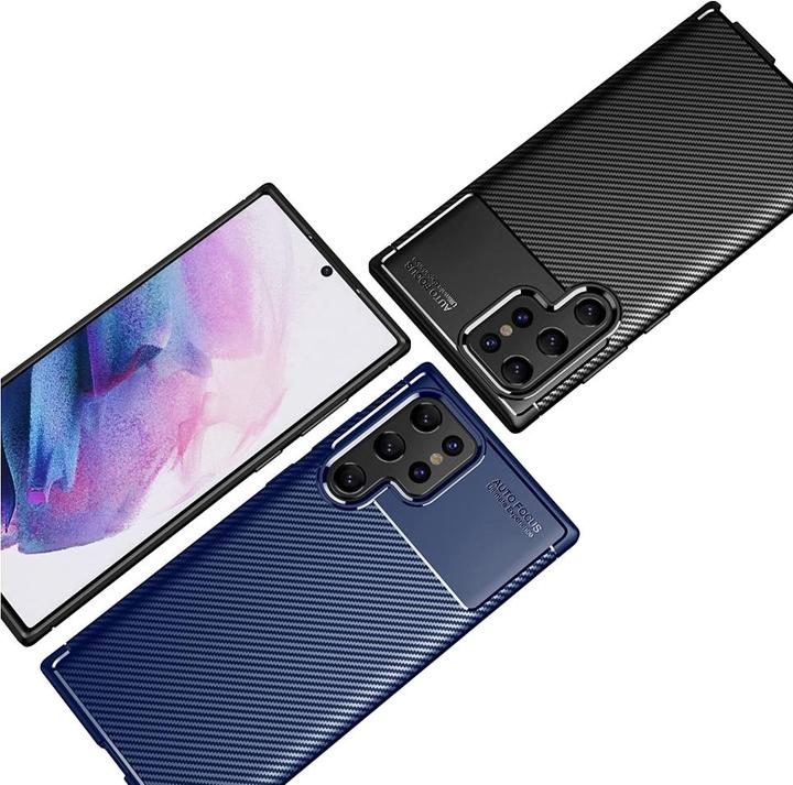 Actual product image Screenguard Carbon Design TPU Case (Samsung Galaxy S22 Ultra)