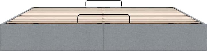 Image du produit VidaXL Lit Ottoman sans matelas Gris clair 160x200 cm Tissu (160 x 200 cm)