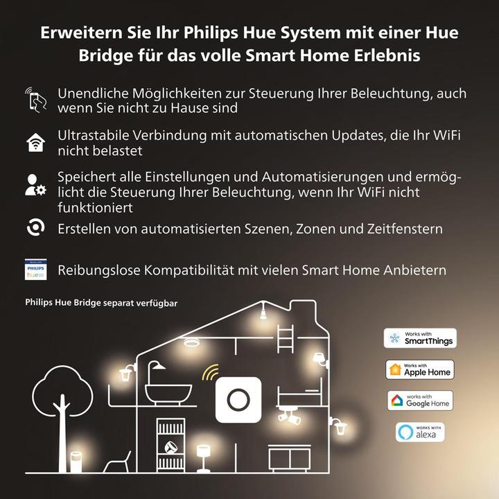 Immagine prodotto Philips Hue Tonalità ambiente bianco (E27, 6 W, 570 lm, 4 x, F)