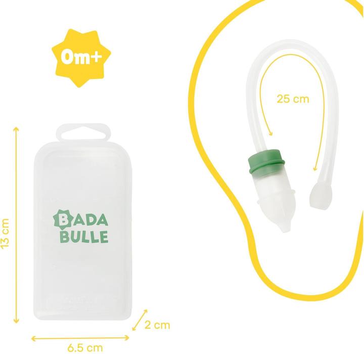 Actual product image Badabulle Nasal aspirator with mouthpiece olive green / white