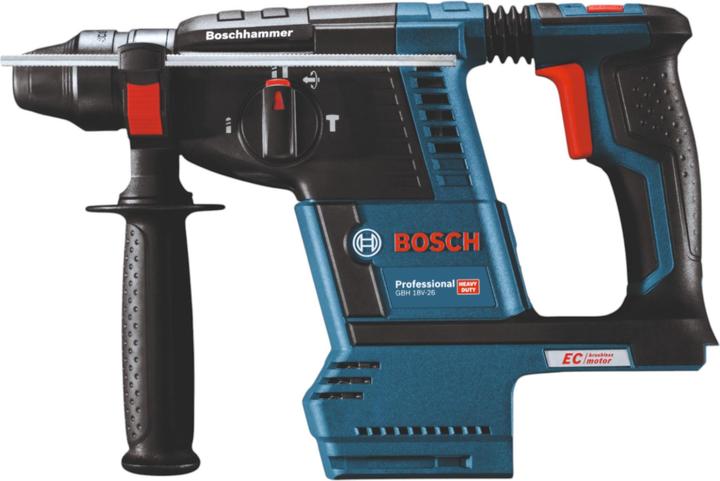 Productafbeelding Bosch Professional Bosch GBH 18V-26 Professional Akku Bohrhammer 18 V 2,6 J SDS plus Brushless + 4 tlg. Meissel Set + (Oplaadbare batterij)