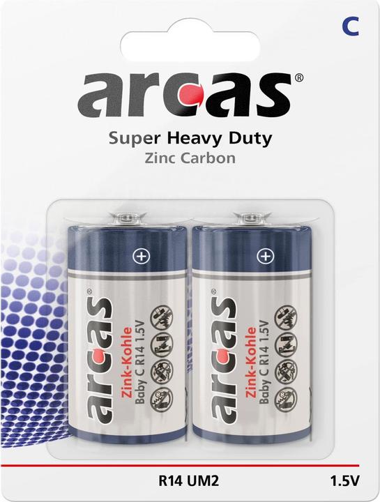 Arcas 107 00214 Sieb R14 C Baby 1,5 V Batterie --(2 Stück) (2 Stk., R14, 1200 mAh)