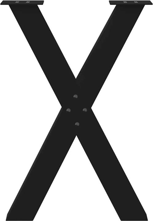 Actual product image VidaXL Dining table legs X-shape 2 pcs. black 60x(72-73) cm steel table leg