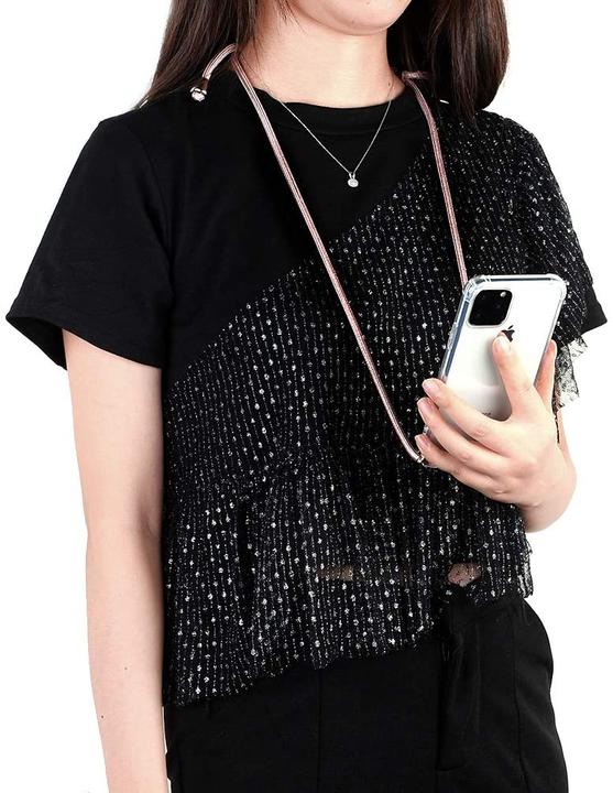 Actual product image PhoneLook Coque gel transparent avec lacet or (Apple iPhone 15 Plus)