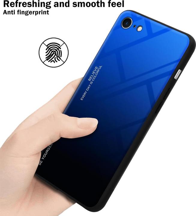 Produktbild Cadorabo TPU 2 Farben Glas Cover (Apple iPhone 7, Apple iPhone SE (2nd Gen))