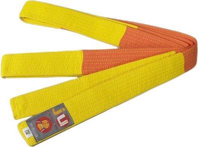 Produktbild Ju-Sports Budogürtel gelb/orange "Two Tone"