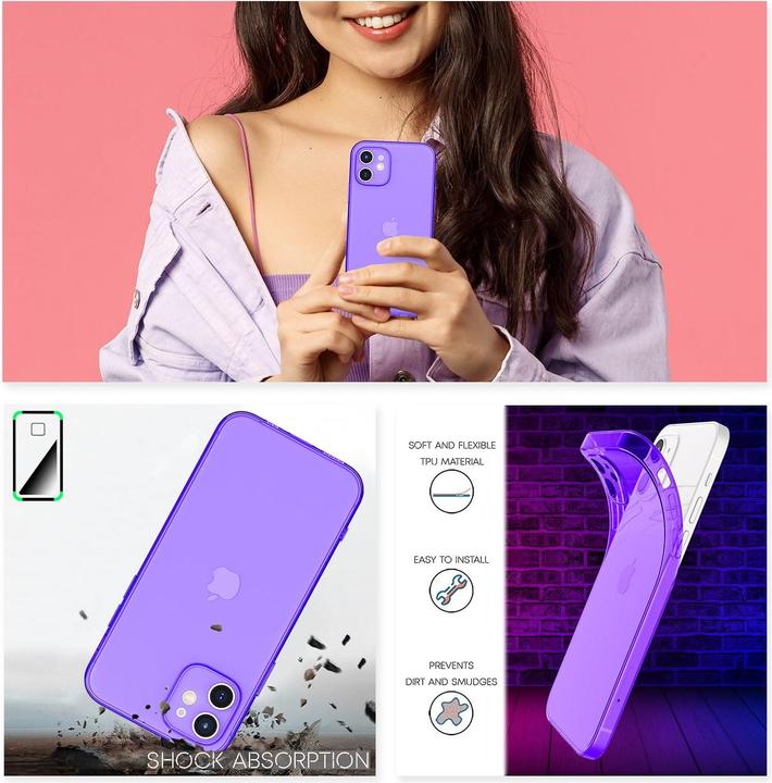 Produktbild Nalia Klare Neon Handyhülle (Apple iPhone 12 mini)