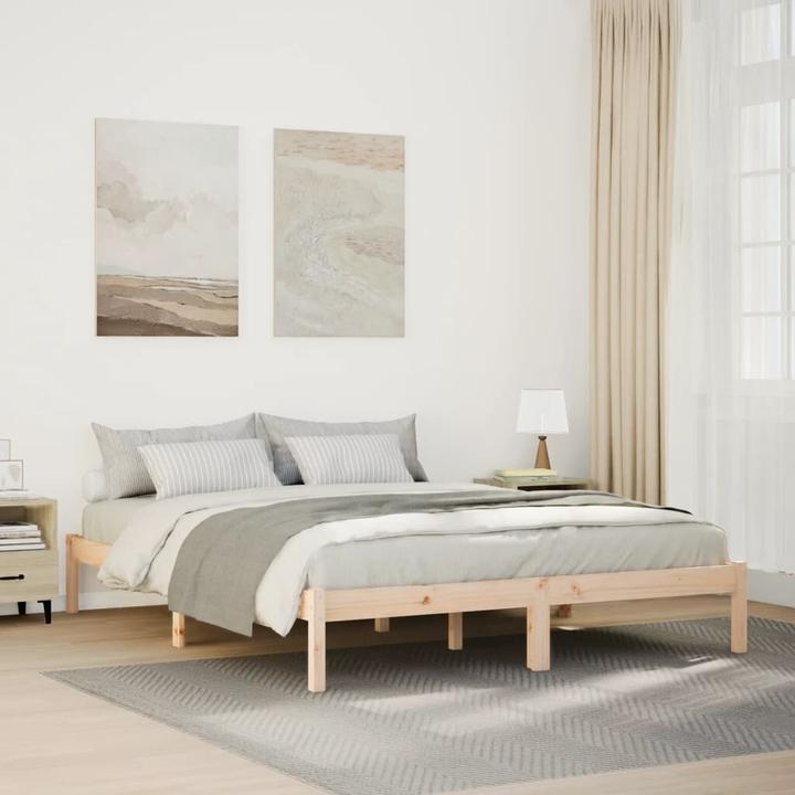 Immagine prodotto VidaXL Bett Extra Lang ohne Matratze 140x210 (140 x 210 cm)