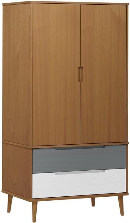Produktbild VidaXL Kleiderschrank MOLDE Braun 90x55x175 cm Massivholz (90 x 55 x 175 cm)