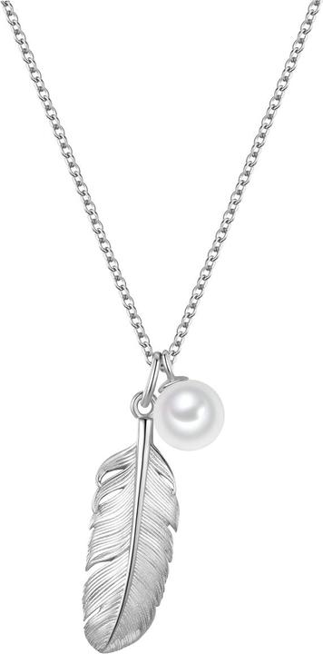 Glanzstücke München Damen Kette Feder Sterling Silber - 35040 (Sterling Silber, 40 - 45 cm)