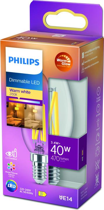 Produktbild Philips LED Lampe (E14, 3.40 W, 470 lm, 1 x, D)