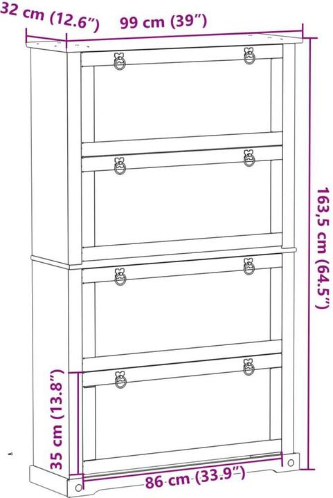 Actual product image VidaXL Kathleen (99 x 32 x 163.5 cm)