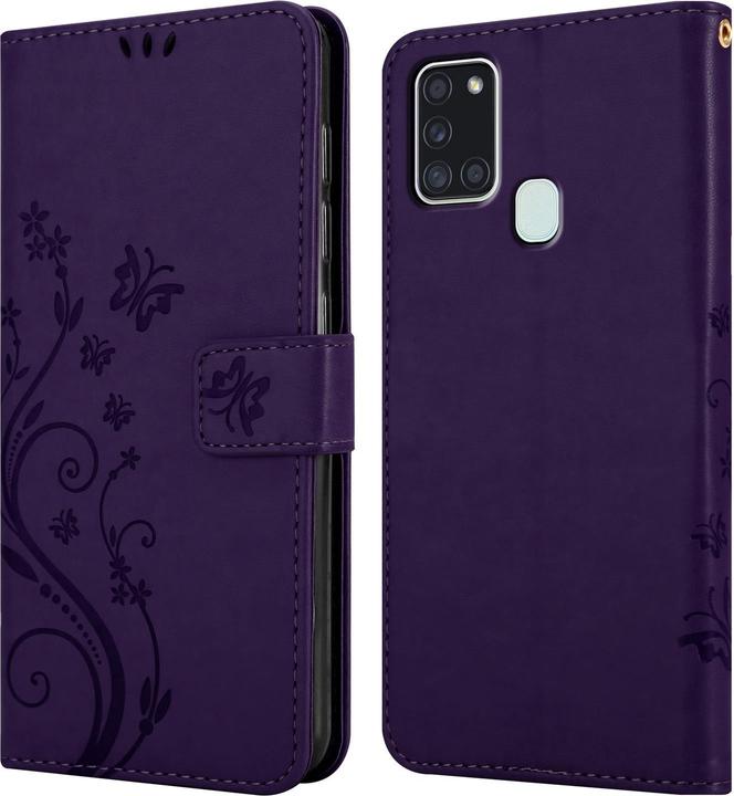 Productafbeelding Cadorabo Bloemen Boekomslag (Samsung Galaxy A21)