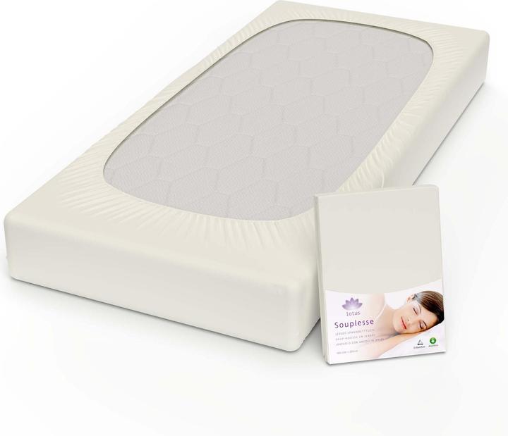 Immagine prodotto Lotus Bettwaren Lenzuolo matrimoniale in jersey Souplesse (200 x 220 cm)