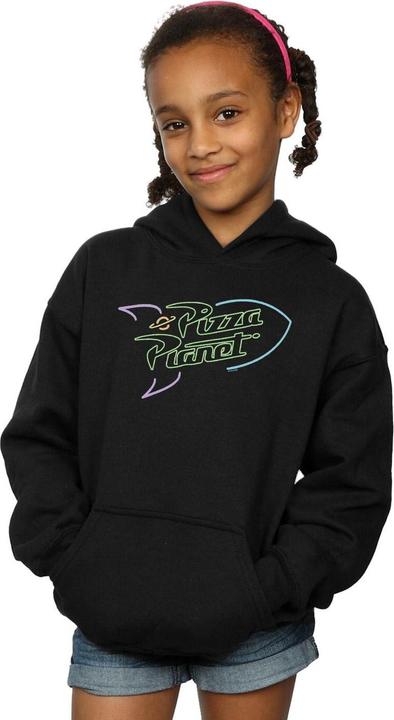 Actual product image Disney Girls Toy Story Neon Pizza Planet Hoodie (116)