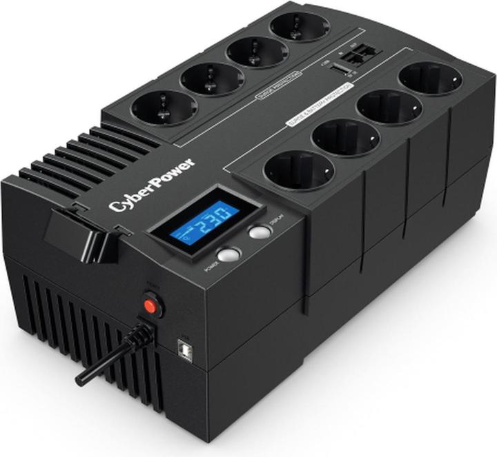 Cyberpower BR700ELCD Line-Interactive USV 700VA/390W GreenPower Energy Saving Technologie LCD USB 4+4 Schuko... (700 VA, 390 W, Line-Interaktiv USV)