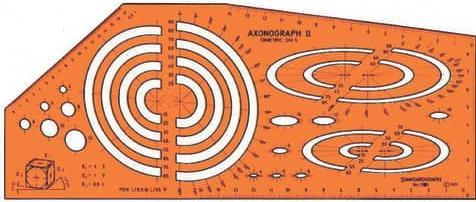 Actual product image Standardgraph Dimetric stencil