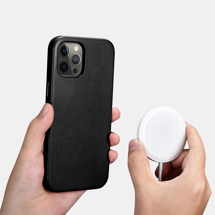 Produktbild iCarer Case Leather Genuine Leather Case for the iPhone 12 Pro (Apple iPhone 12 Pro, Apple iPhone 12)