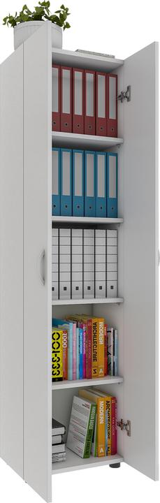 Image du produit VCM Armoire de bureau Livres Classeurs Meuble de bureau Armoire Ulas 5 portes battantes (49 x 34 x 178 cm)