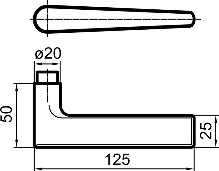 Produktbild Glutz Türdrücker 5036 Wien (Türgarnitur)