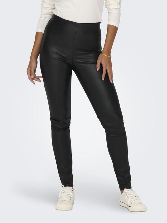 Image du produit JdY Coupe ajustée Taille haute Poignets ajustés Leggings Pantalon aspect cuir (34)
