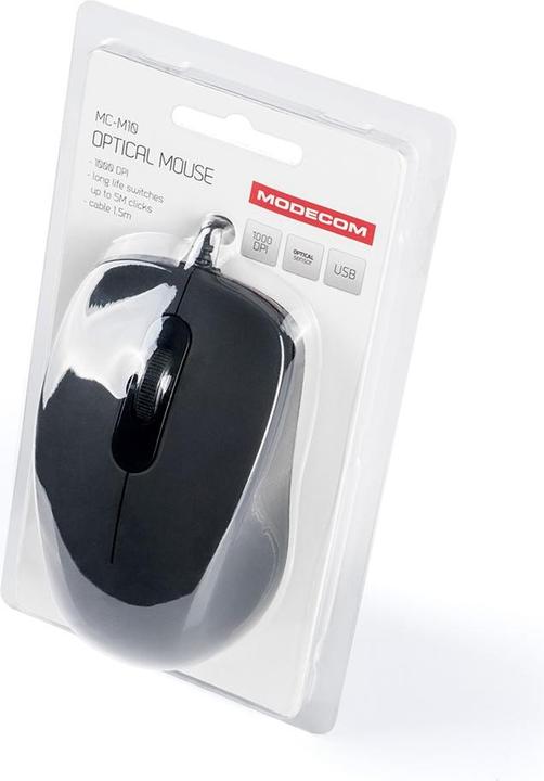 Produktbild Modecom MC-M10 Maus Beidhändig USB Typ-A Optisch 1000 DPI (Kabelgebunden)