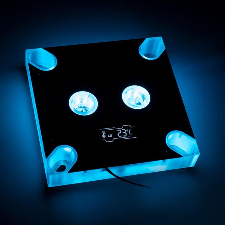 Produktbild Bitspower Touchaqua Summit MS OLED Intel CPU-Wasserkühler - Digital RGB, copper