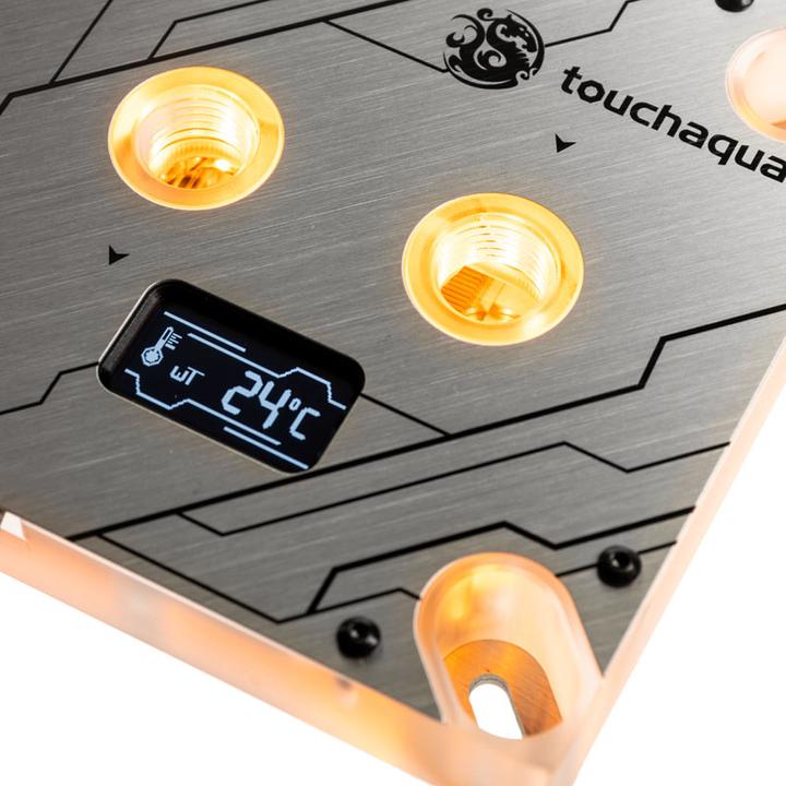 Produktbild Bitspower Touchaqua Summit MS OLED Intel CPU-Wasserkühler - Digital RGB, copper