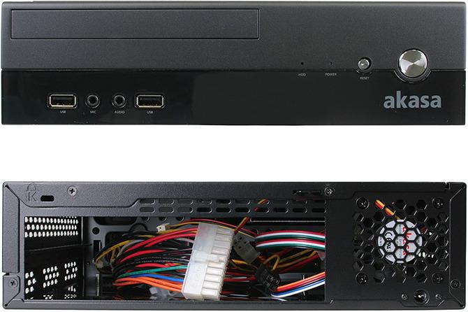 Actual product image Akasa Crypto Vesa Mini-ITX Case incl. 80W power supply unit (Mini-ITX)