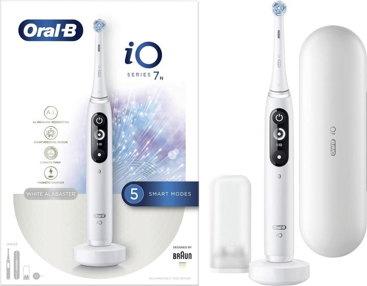 Actual product image Oral-B iO 7n - Electrical Tandenborstel - Wit (Oscillating toothbrush)
