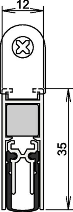 Athmer Door seal Doppeldicht® M-12/35 1-393 Length 1083 mm
