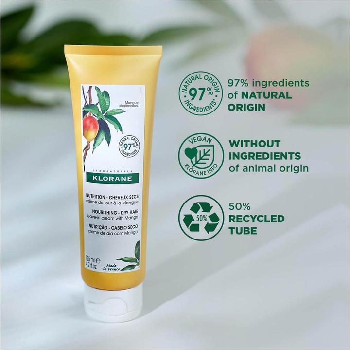 Immagine prodotto Klorane Crema da giorno per capelli al mango (125 ml)