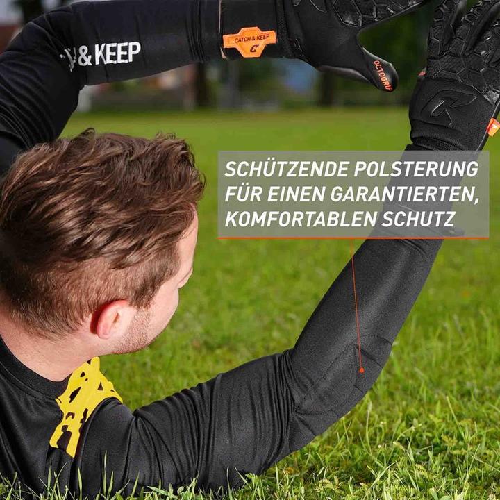Image du produit Catch & Keep Maillot de gardien de but Protection Gr. S Jaune-Noir Maillot de gardien de but de football Haut (S)