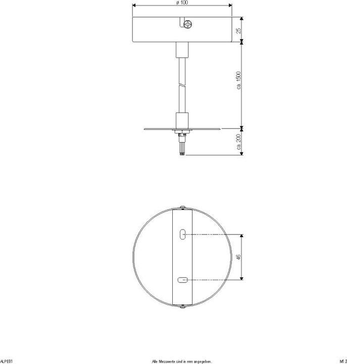 Produktbild EVN ALPE01 weiss Textilpendel
