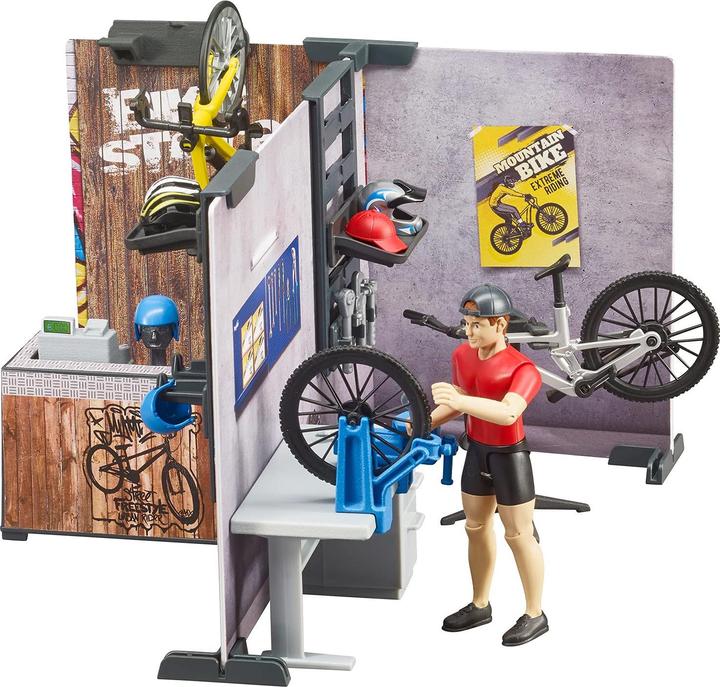 Actual product image Bruder Bicycle shop with workshop