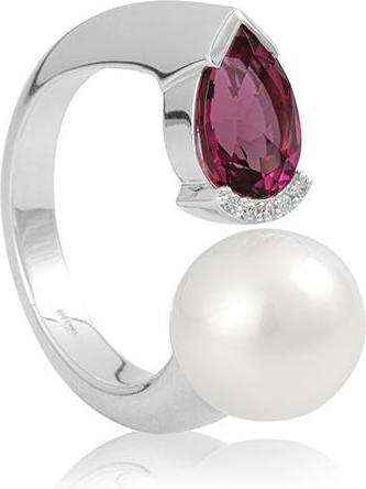 Image du produit Breuning BAGUE - E.ROSE TURMALINE/Brill. 0,033 Ct. H/si (52, Or 750/18 K)