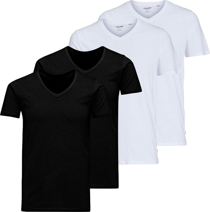 Produktbild Jack & Jones 4er Pack Jacbasic Unterhemd / Shirt Kurzarm (M)