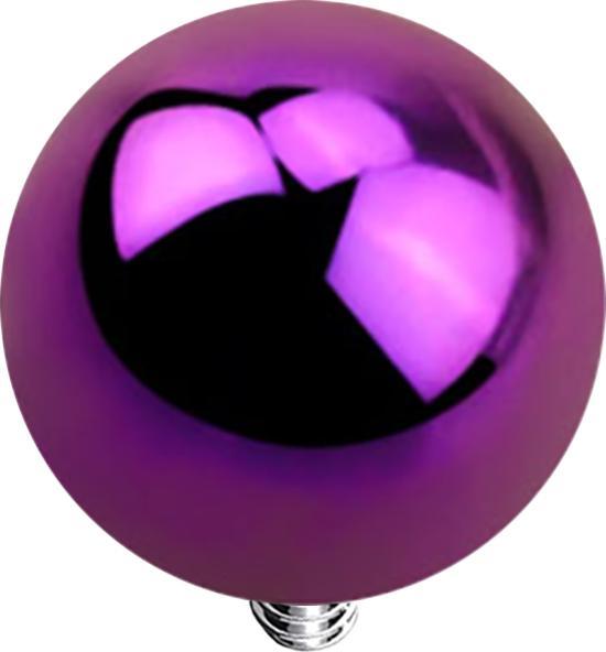 Produktbild Star Piercing Dermal Anchor Kugel violett mit Titanium Beschichtung (ohne Messing, Chirurgenstahl 316L)