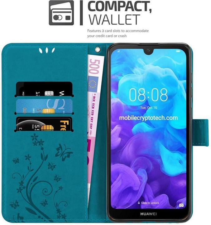 Actual product image Cadorabo Flower Book Cover (Huawei Y6 Pro)