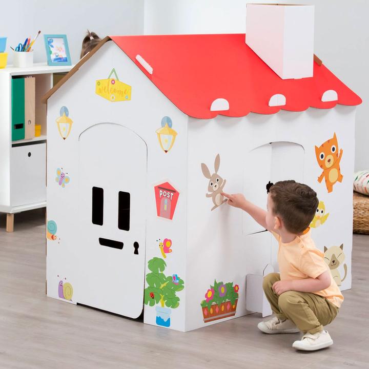 Actual product image Feber Large cardboard colouring house + stickers