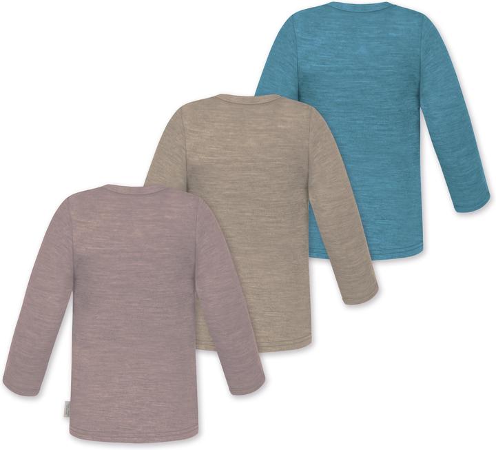Actual product image Normani 3-pack baby merino longsleeve "Taupo" - 9475 (86)
