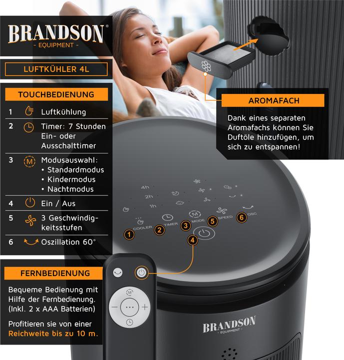 Produktbild Brandson Mobiler Luftkühler