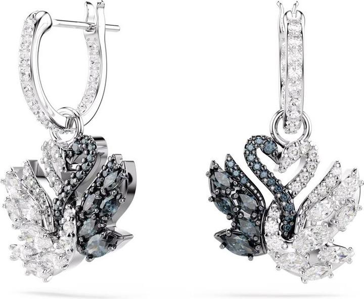 Produktbild Swarovski Swan Drop Ohrhänger Schwan Schwarz (Swarovski Metall)