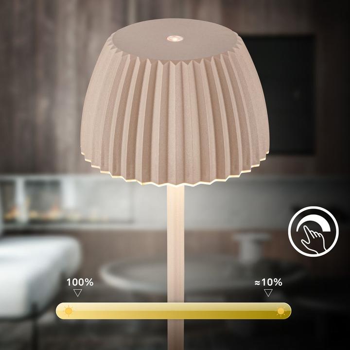 Immagine prodotto Briloner Brilo unplugged RIFFLE Akku LED Stehleuchte mit Lichtkante -Beige