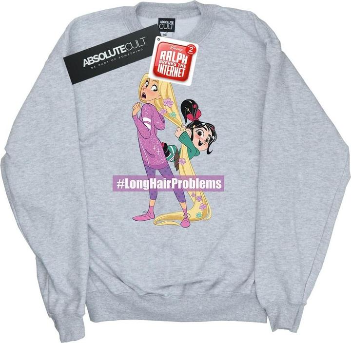 Actual product image Disney Girls Wreck It Ralph Rapunzel And Vanellope Sweatshirt (152, 158)