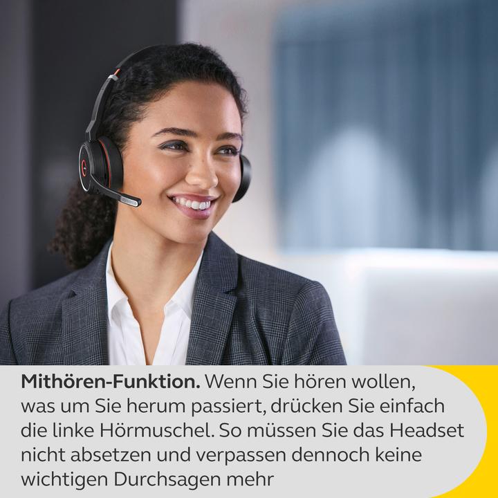 Productafbeelding Jabra Hoofdtelefoon Evolve 75 SE MS Duo incl. Link 380 (Draadloze, USB-A)
